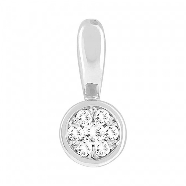 Золотая подвеска с бриллиантом № 114489