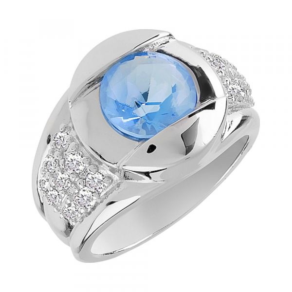 Серебряное кольцо с фианитами № 108386