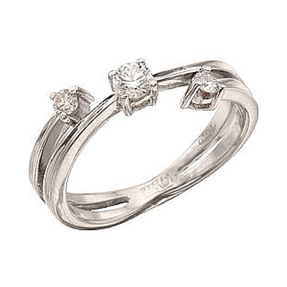 Золотое кольцо с фианитом № 51844