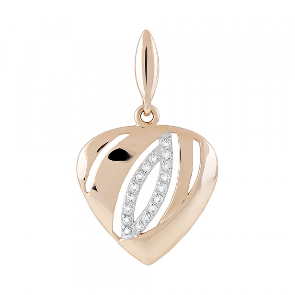 Золотая подвеска с фианитами № 123599