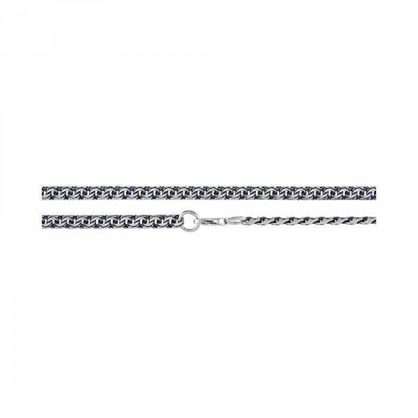 Серебряная цепь гарибальди черн. № 128176