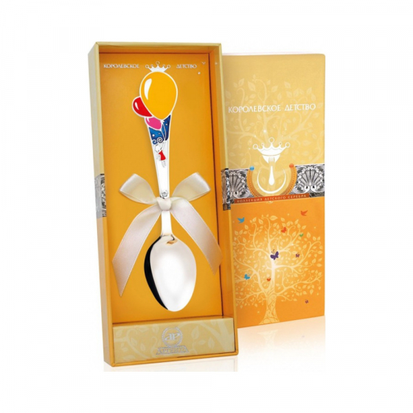 Детская серебряная ложка «Мечта» с эмалью