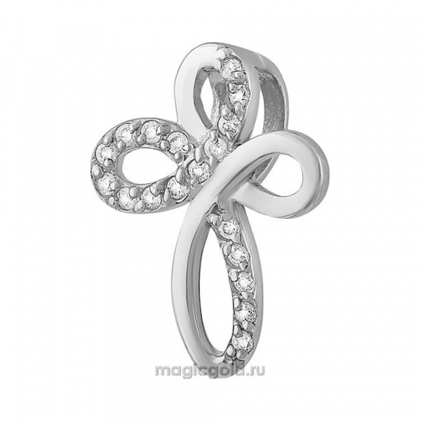 Серебряная подвеска с фианитом № 136829