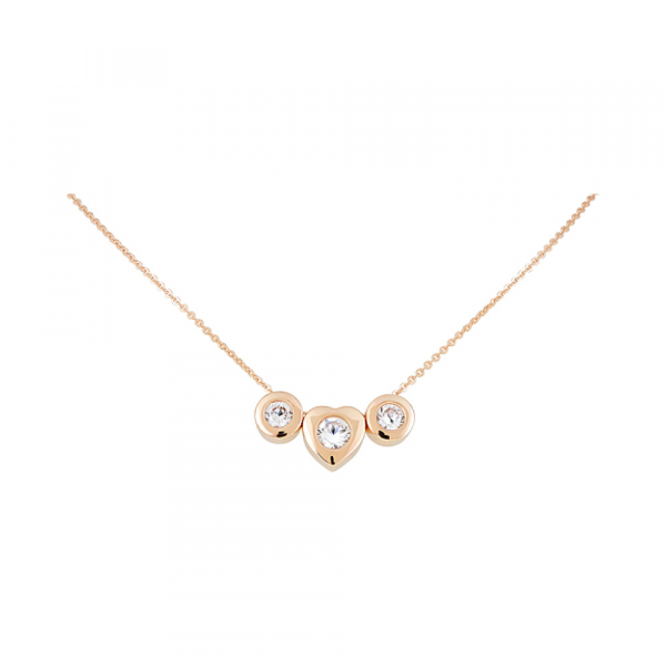 Золотое колье с фианитами № 124346