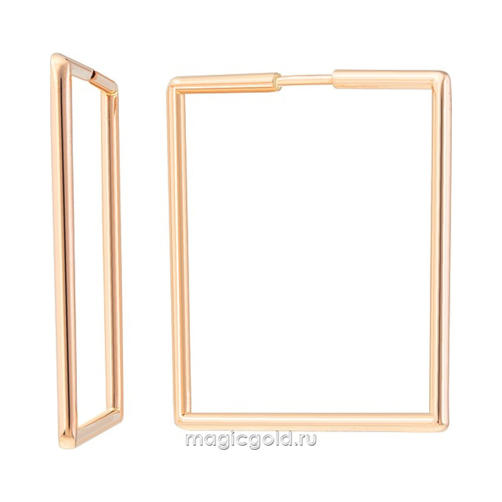 Золотые серьги конго № 173355