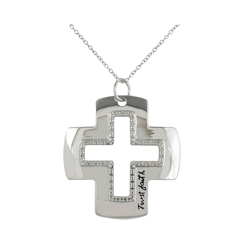 Серебряное колье с фианитами № 80364