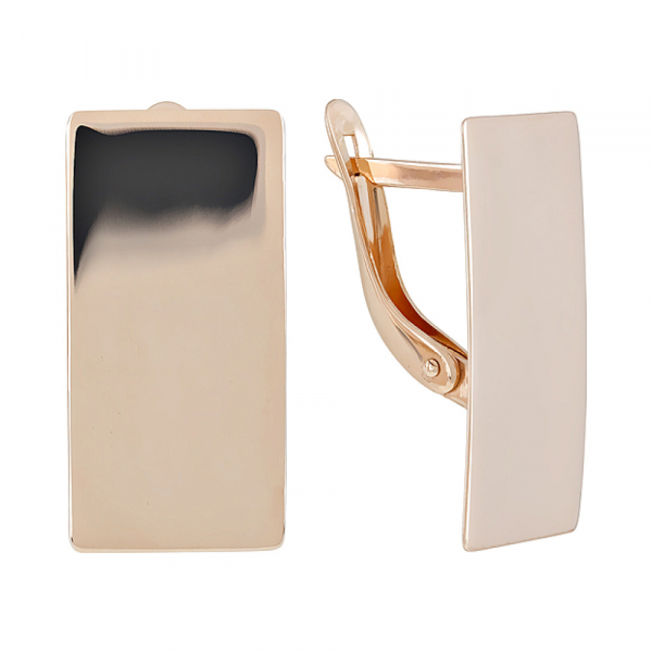 Золотые серьги без камня № 122298