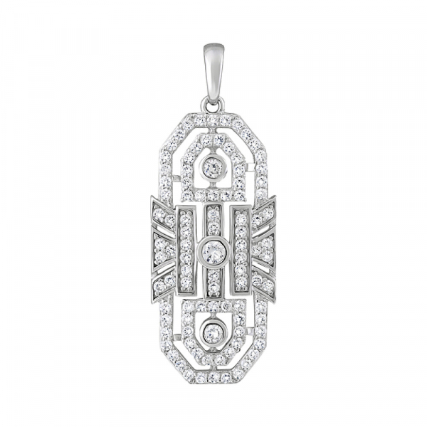 Серебряная подвеска с фианитами № 127731