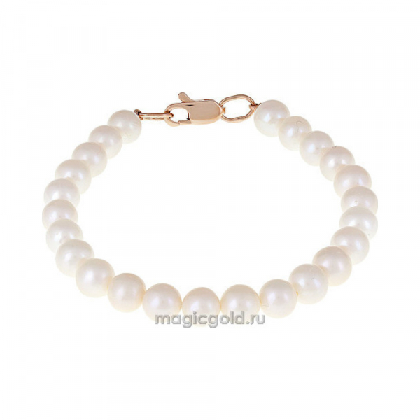 Золотой браслет с жемчугом № 127209