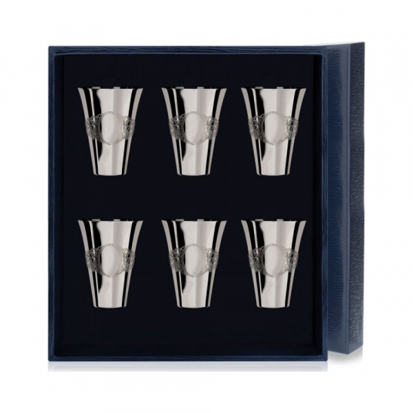 Набор серебряных стопок «Подарочная» из 6 предметов