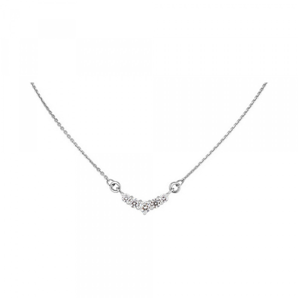 Золотое колье с бриллиантом № 134618