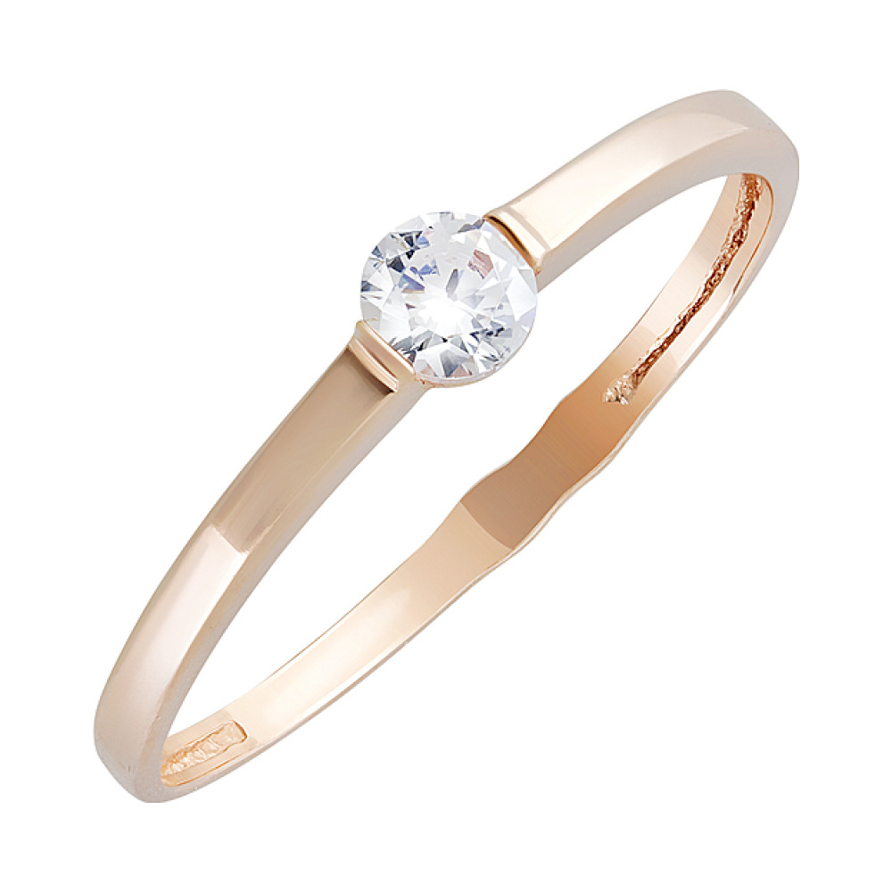 Золотое кольцо с фианитами № 132014