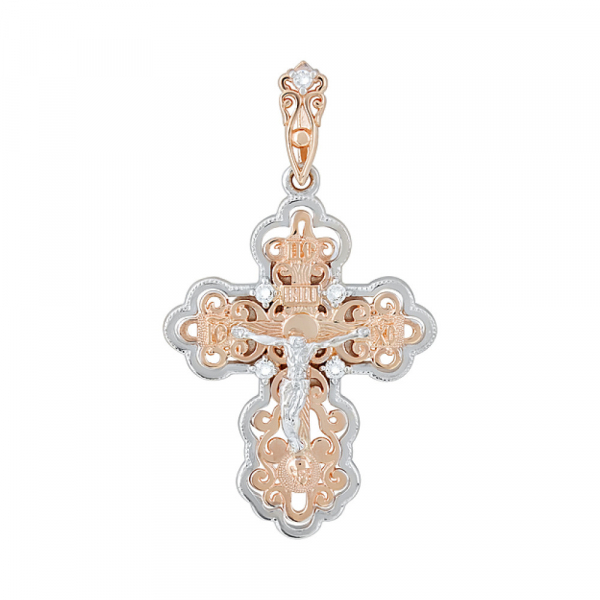 Крест литой с фианитом № 123611