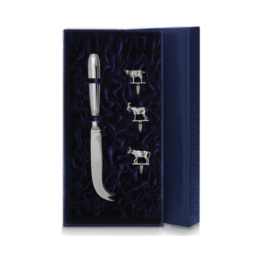 Серебряный набор для сыра «Император»