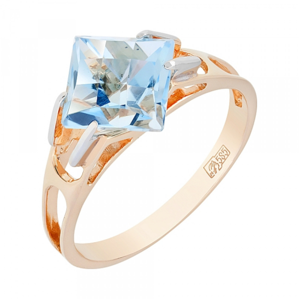 Золотое кольцо с топазом № 4419