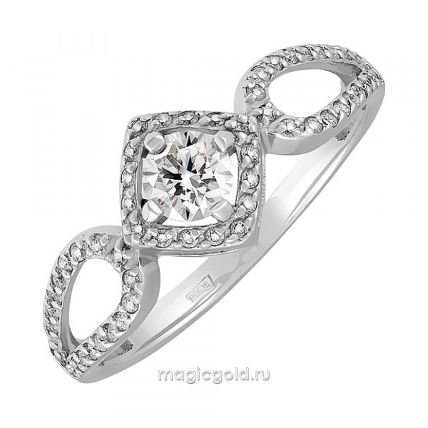 Серебряное кольцо с фианитом № 171289
