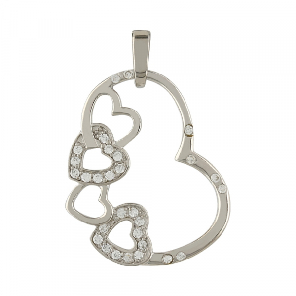 Серебряная подвеска с фианитом № 106762
