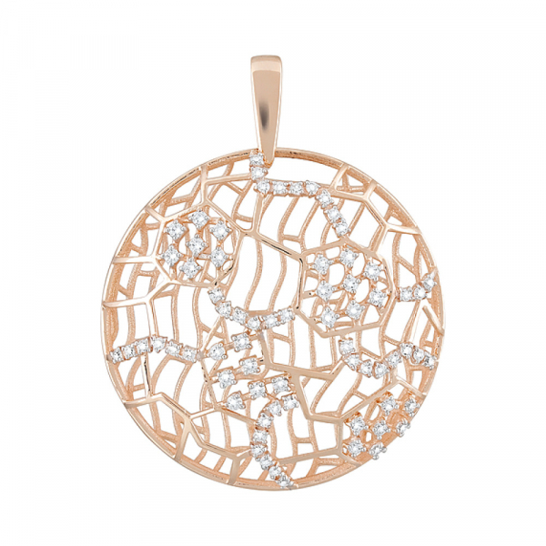 Золотая подвеска с фианитами № 124709