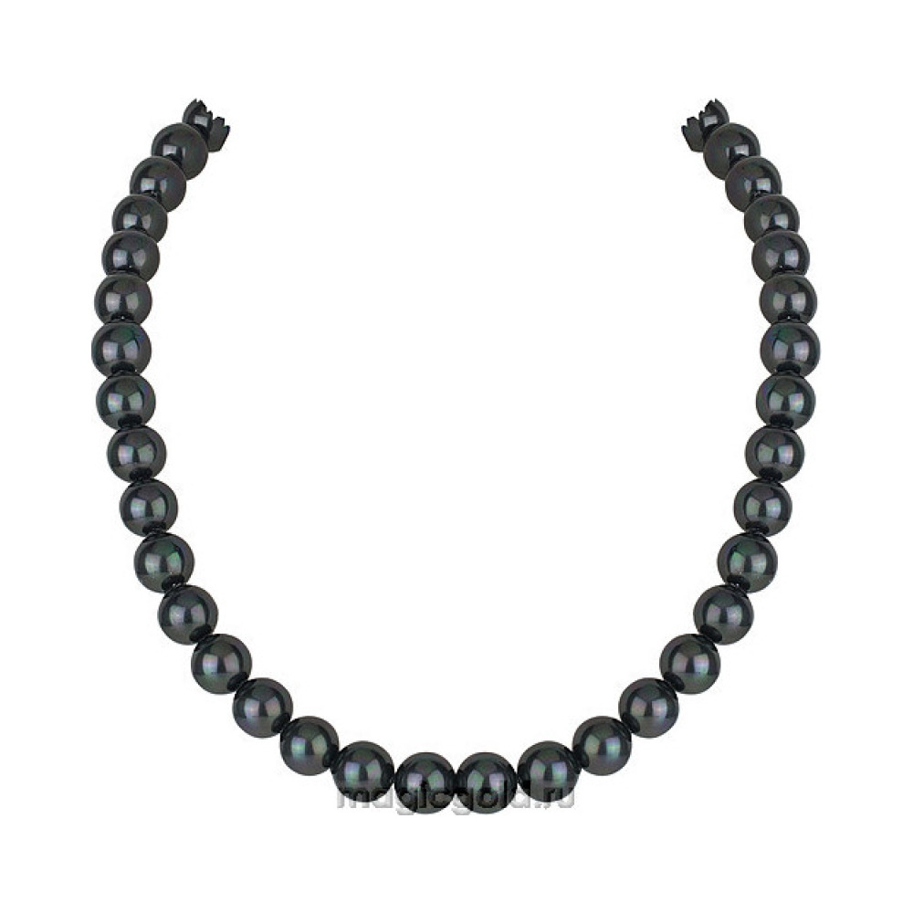 Серебряное колье с перламутровым жемчугом  № 141022