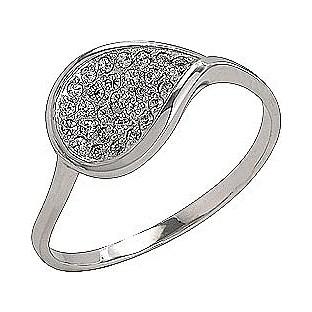 Золотое кольцо с фианитом № 74785