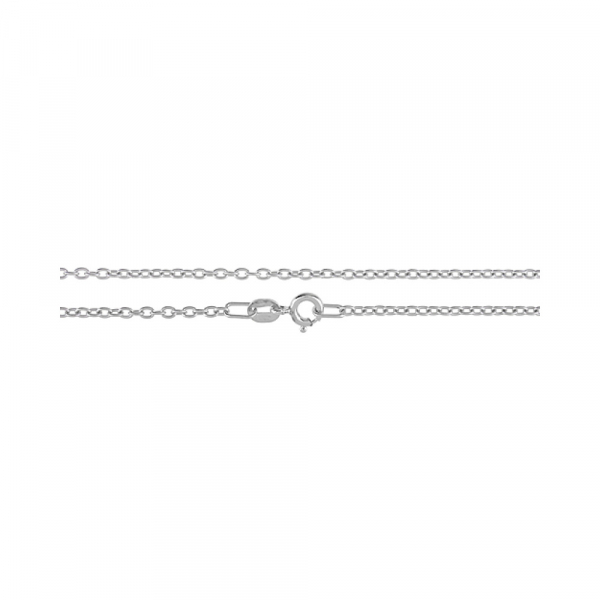 Серебряная цепь якорная простая родированная № 127870