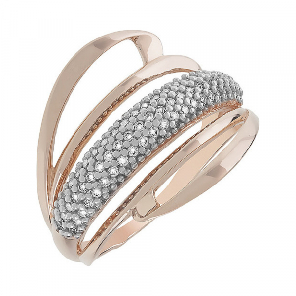 Золотое кольцо с фианитом № 112377