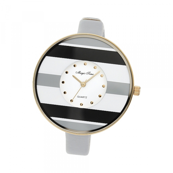 Часы кварцевые Magic Time на сером ремешке № 117191