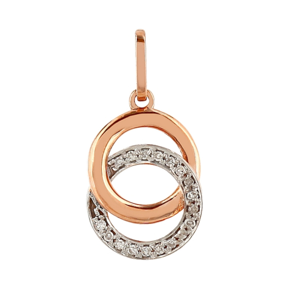 Золотая подвеска с бриллиантами № 106100