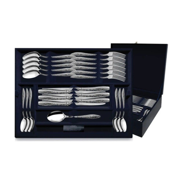 Набор десертный Морозко (48 пред) в футляре из серебра 925 пробы