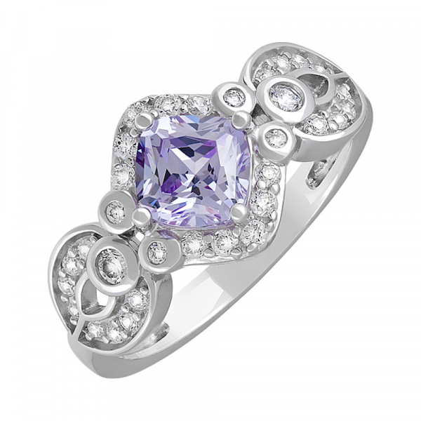 Серебряное кольцо с фианитами № 127690