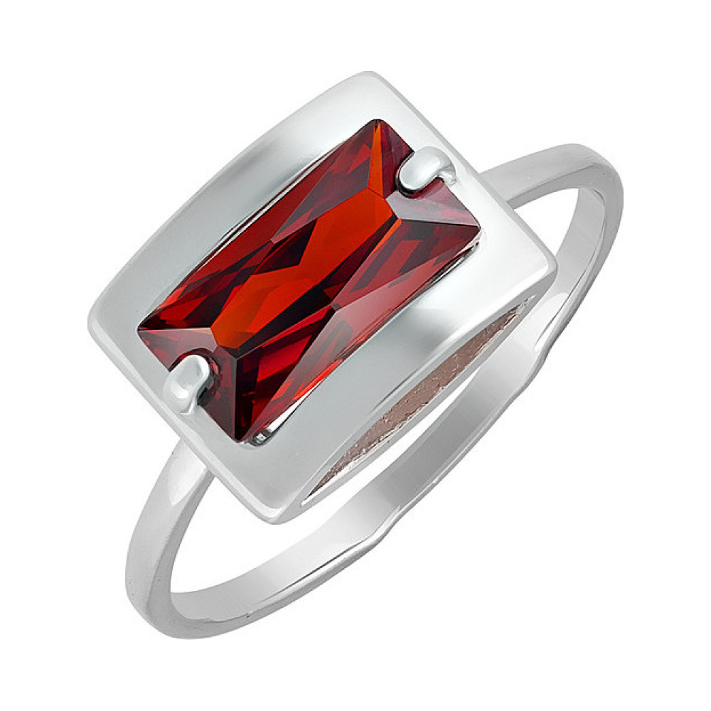 Серебряное кольцо с фианитом № 129679