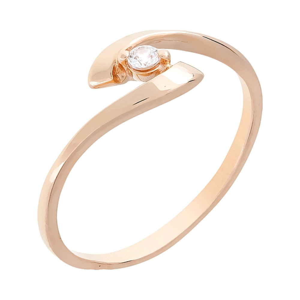 Золотое кольцо с фианитами № 107786