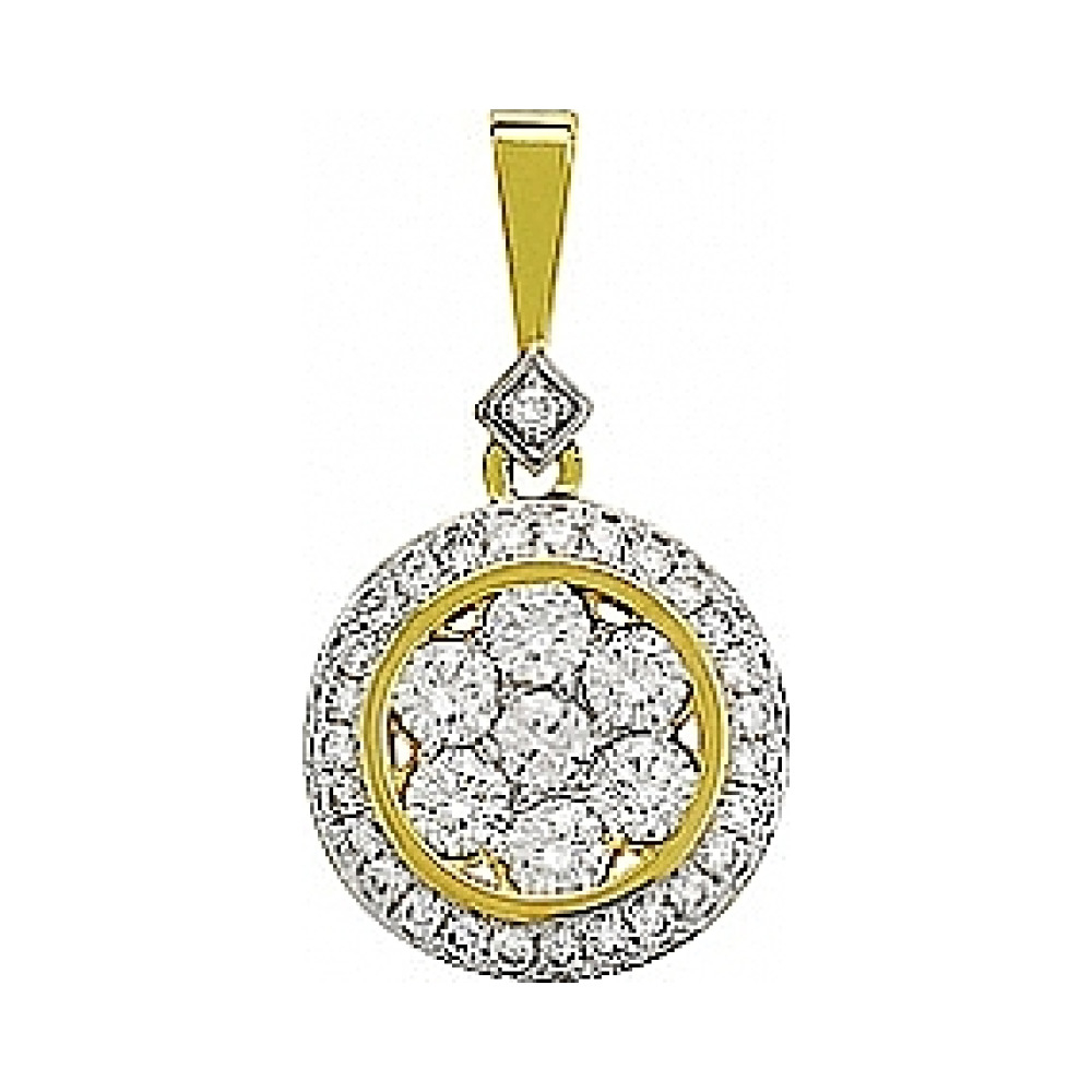 Золотая подвеска с бриллиантом № 83010