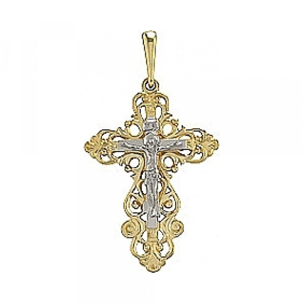 Крест с бриллиантом № 65022
