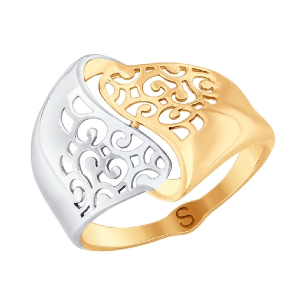 Золотое кольцо без камня № 161615