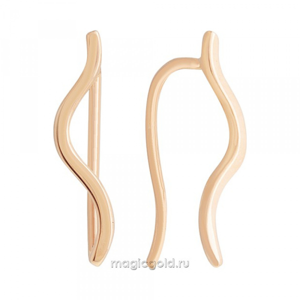 Золотые серьги без камня № 172114