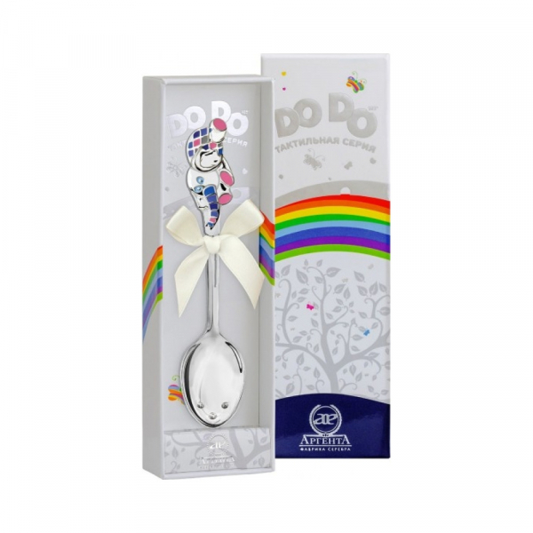 Ложка детская «Слоник» с розовой эмалью DO DO