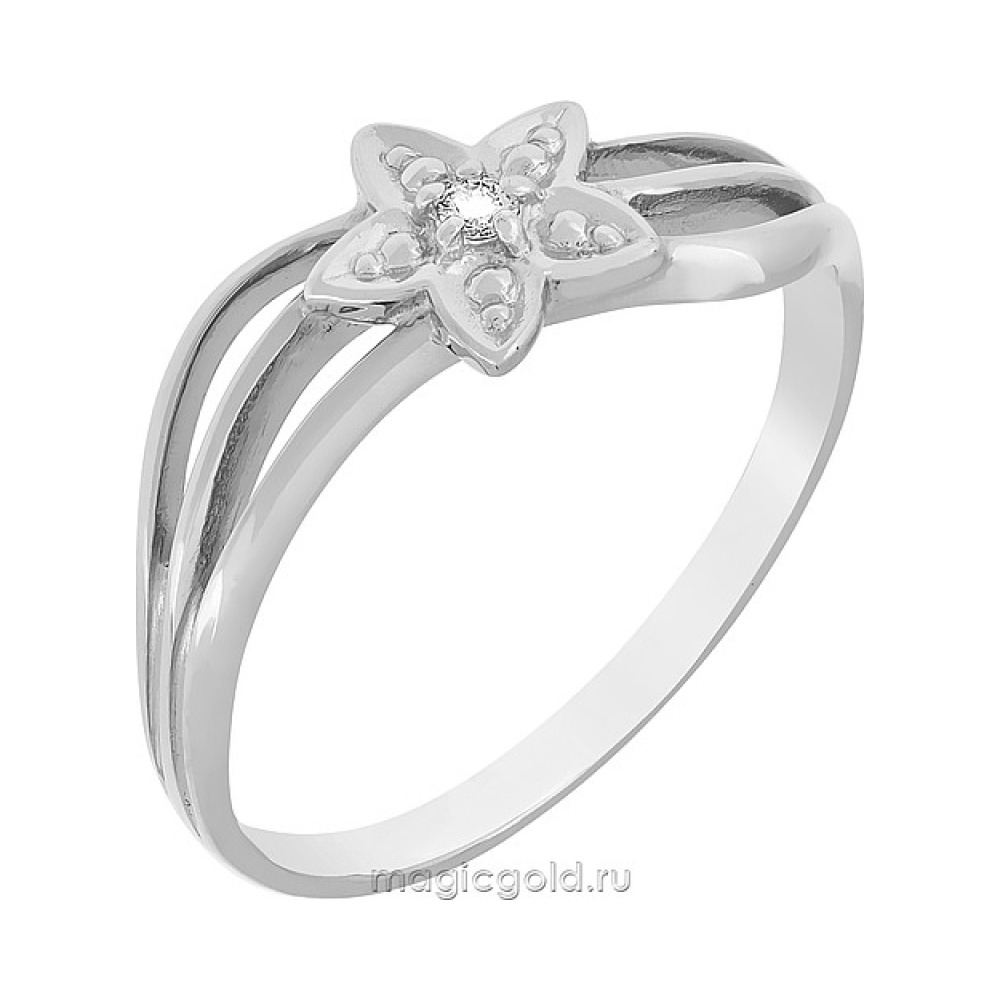 Серебряное кольцо с фианитом № 171377