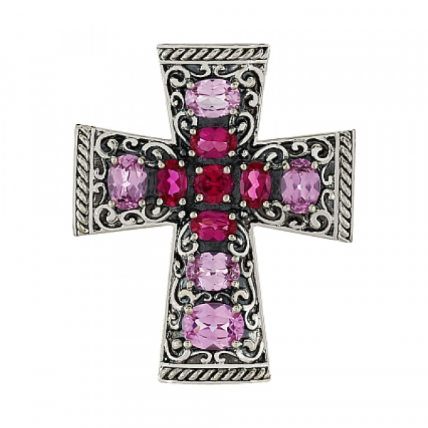 Серебряная подвеска с имитац. корунда № 80502