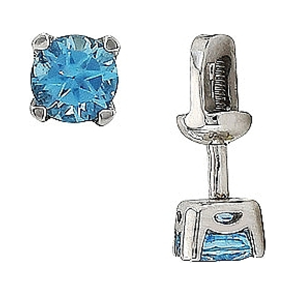 Пуссеты с топазом № 30183