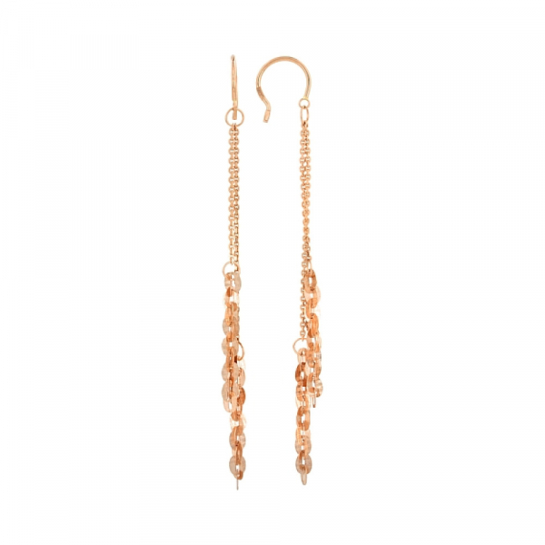 Золотые серьги без камня № 108960