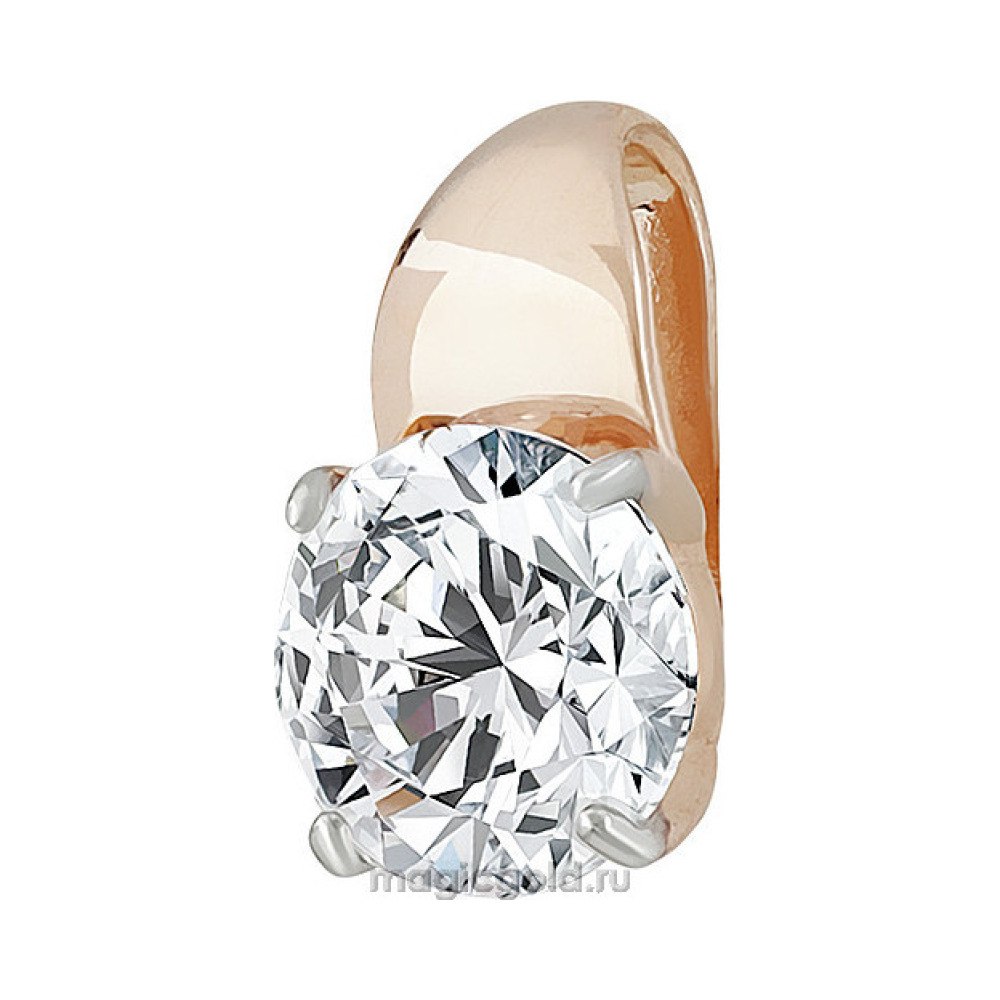 Золотая подвеска с фианитом № 139455