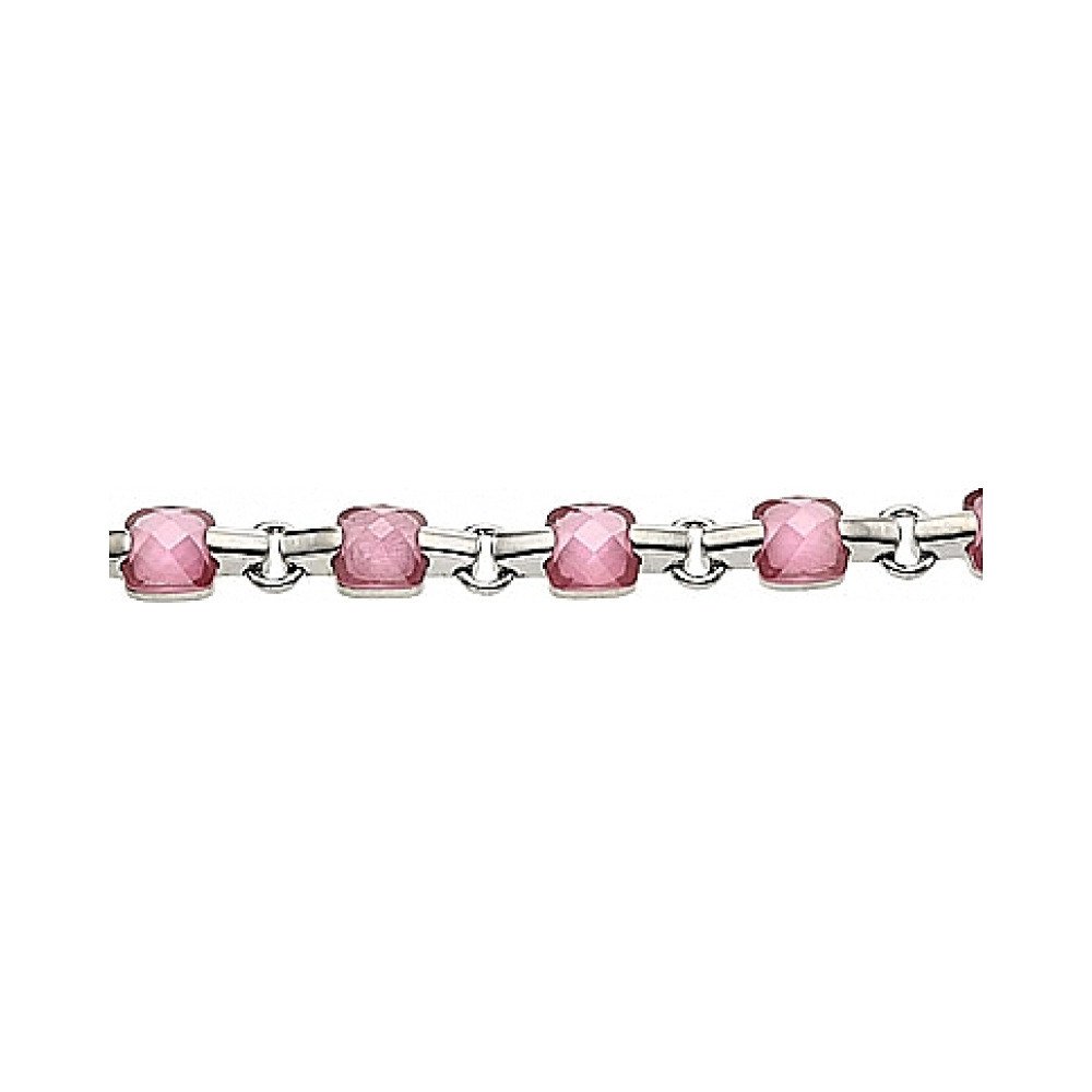 Серебряный браслет с фианитами № 34273