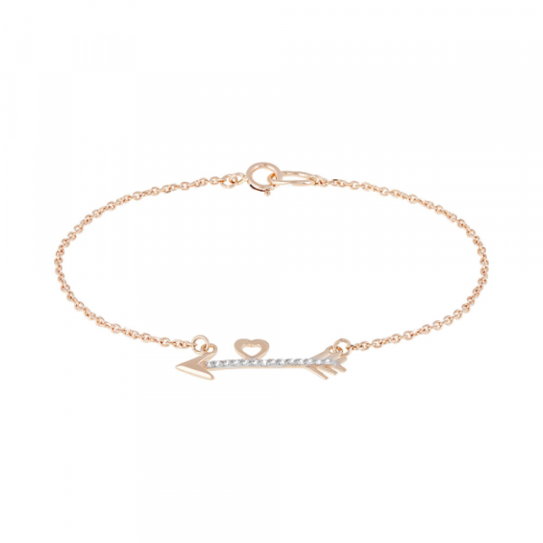 Золотой браслет с фианитами № 129062