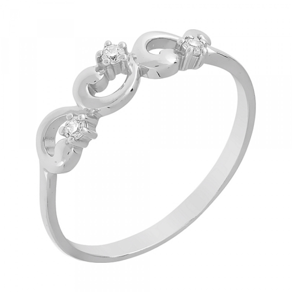 Золотое кольцо с фианитом № 76249