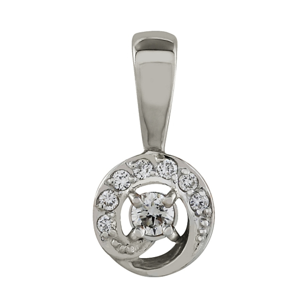 Золотая подвеска с бриллиантом № 99482