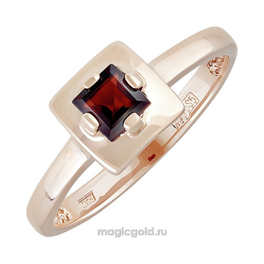 Золотое кольцо с гранатом № 139777