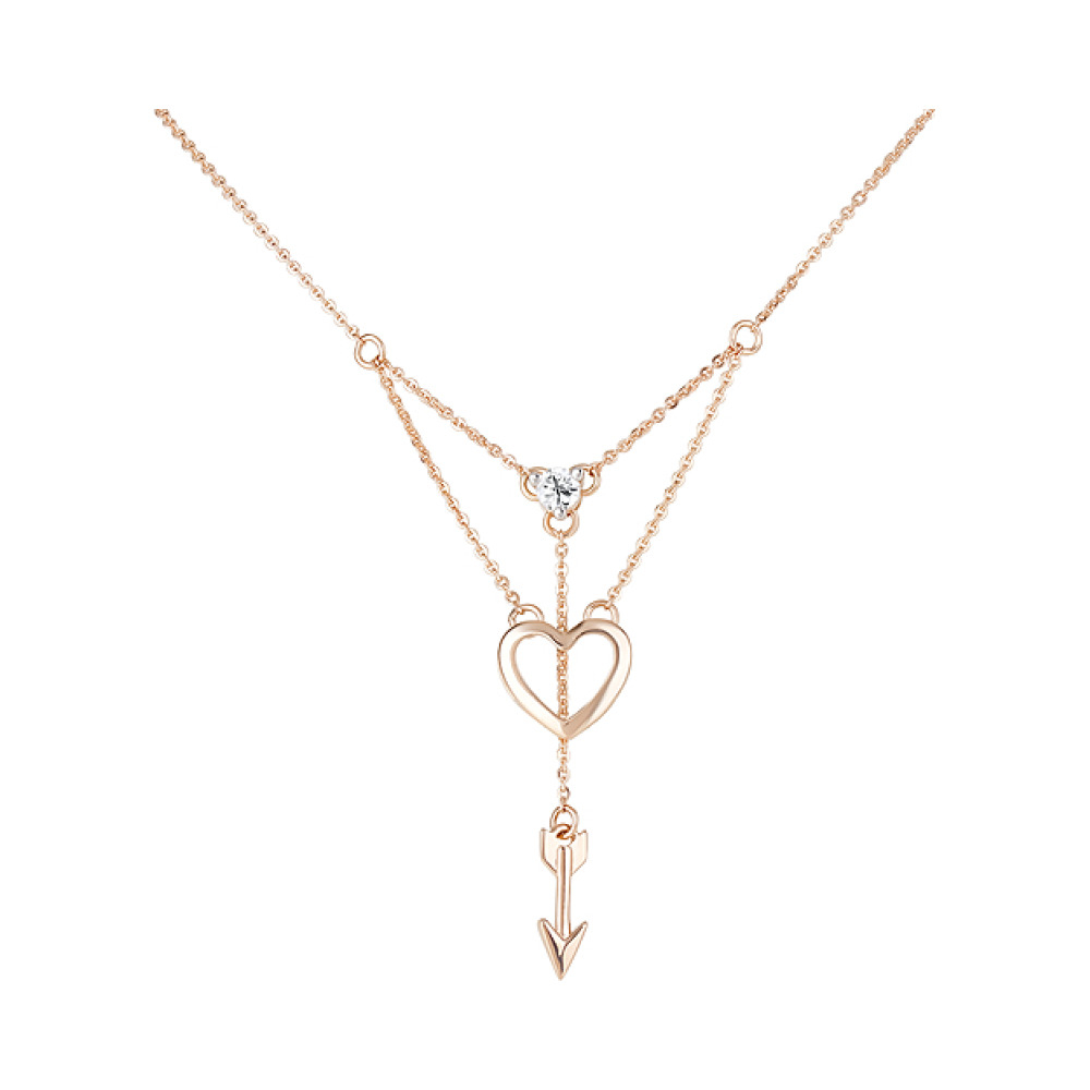 Золотое колье с фианитом № 127963