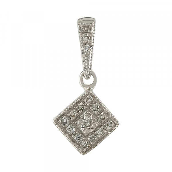 Золотая подвеска с бриллиантом № 107055