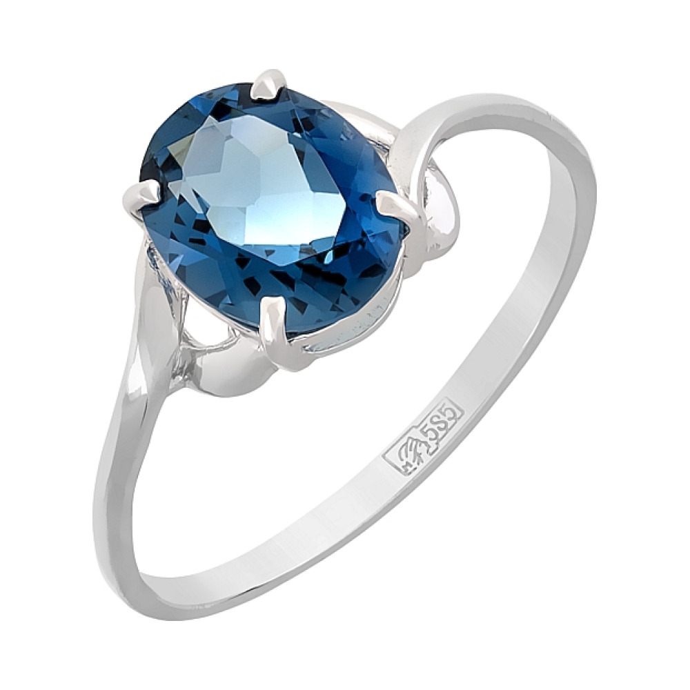 Золотое кольцо с топазом № 113246